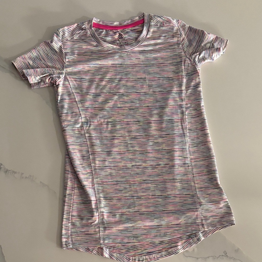 Champion Girls Large Multicolor Striped Tee